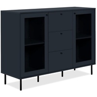 Finori Caracas 01A Kommode/Navy Blau/Holwerkstoff - Schwarz