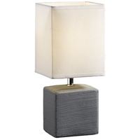 CASANOVA casa NOVA Tischlampe BARNI, Grau - Keramik -