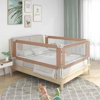 VidaXL Kleinkind-Bettschutzgitter Taupe 120x25 cm Stoff