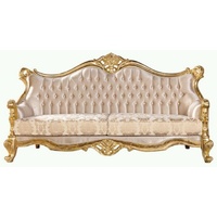 Casa Padrino Luxus Barock Sofa Beige / Gold -