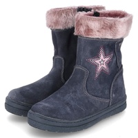 Lurchi Mädchen Stiefeletten/ Winterstiefel VESNA Blau Leder-Texil-Mix Größe: 30