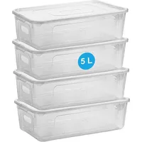 2friends Aufbewahrungsbox mit Deckel 4er Set – 5 Liter