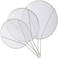 Relaxdays Spritzschutz für Pfannen, 3er Set, Edelstahl, Durchmesser 25