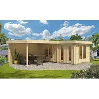 FinnTherm Gartensauna Quinta ISO Naturbelassen Wandstärke 44 mm 520