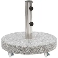 VidaXL Sonnenschirmständer Granit 30 kg Rund Grau