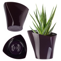 Kadax Blumentopf, Übertopf, Pflanztopf aus Kunststoff, 22 cm, Pflaume