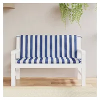 VidaXL Gartenbank-Auflagen 2 Stk. Blau&Weiß Gestreift 120x50x7cm Stoff