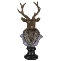 Clayre & Eef Dekoration Hirsch Mehrfarbig 10x9x23 cm 6PR4612