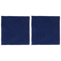 Asa Selection ASA Baumwolltuch gestrickt blau 2er Set 30x30