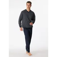 SCHIESSER Herren Schlafanzug 2-tlg. Set - lang, V-Ausschnitt, Baumwolle,
