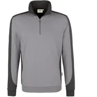 Hakro Zip-Sweatshirt Contrast Performance, titan, Unisex-Größe: XL