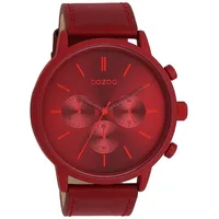 Oozoo Quarzuhr C11207 Rot Lederband 50 mm