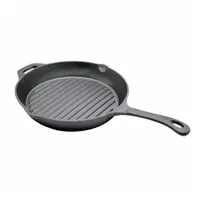 Chefgastro Grillpfanne Ø 29,5 cm Gusseisen schwarz