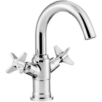Lomadox Design Einloch-Waschtischarmatur TEMISTO-30 Chrom B/H/T: 17,2/21/17,1 cm