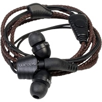 Wraps WRAPSLBRN-V15M Natural Leder In-Ear-Kopfhörer mit Patentiertem Verschlusssystem -