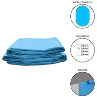 EDG Poolfolie Ersatzfolie Ovalformbecken 730x360x132cm - Dicke 0,3mm -