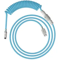 Kingston HyperX USB-C Spiralkabel hellblau/weiß