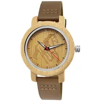 Holzwerk LIL TORI BROWN kleine Leder & Holz Uhr