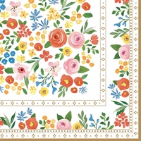 Easy Life EasyLife Papierserviette Boho Flowers, Spülmaschinengeeignet, Mehrfarbig, Motiv: