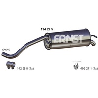 Ernst Endschalldämpfer für Seat Ibiza IV VW Polo