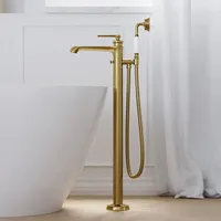 Steinberg 350 Wannenarmatur, freistehend, brushed gold