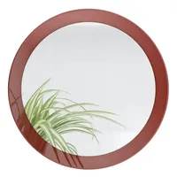 Vladon Spiegel, Bordeaux Holzwerkstoff, Rund, 50x50x2 cm, Spiegel, Wandspiegel