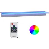 VidaXL Wasserfall-Element mit RGB LEDs Edelstahl 90 cm