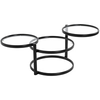 Haku-Möbel HAKU Möbel Couchtisch Sicherheitsglas schwarz 58,0 - 140,0