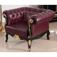 Casa Padrino Sessel Chesterfield Leder 110 x 60 x