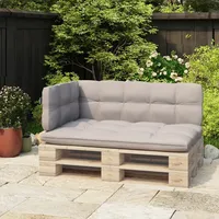 VidaXL Rückenlehne für Palettensofa Hellgrau 110 cm Eisen
