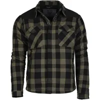 Mil-Tec Lumberjacket mit Teddyfutter schwarz/oliv, - XL