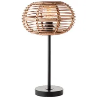 Lightbox Tischlampe im Boho Stil - Tischleuchte mit Bambus