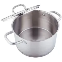 Michelino Bratentopf Ø20cm Edelstahl mit Glasdeckel geeignet für alle
