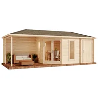 Alpholz Gartenhaus Liwa 7,14 x 3,02 m Beige