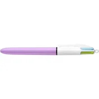 BIC 4-Farben-Kugelschreiber 4-Colours Fun lila, Schreibfarbe: türkisblau, pink, hellgrün,