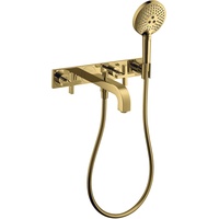 Hansgrohe Axor Citterio 3-Loch Wannenarmatur mit Kreuzgriffen und Platte