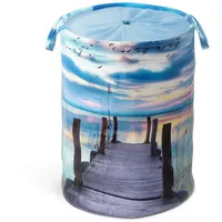 Sanilo Wäschekorb »Sunset« kräftige Farben, samtweiche Oberfläche, mit Deckel