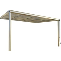 BECKMANN Terrassendach BECKMANN "Exklusiv Gr. 6", grau (anthrazit), B:407cm