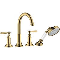Hansgrohe Axor Montreux 4-Loch Wannenrandarmatur, Hebelgriffe, Ausladung 196mm