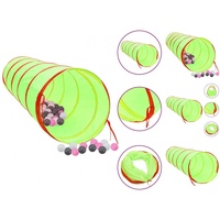 VidaXL Spieltunnel mit 250 Bällen Grün 175 cm Polyester
