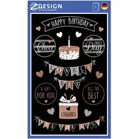 Avery Zweckform 57079 Papier-Sticker Happy Birthday 18 Aufkleber (selbstklebend