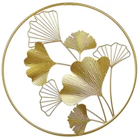 Beliani Wandobjekt Blume BISMUTH Metall 45 cm Gold