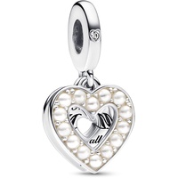 Pandora Herz Perlmuttweiß Silber 792649C01