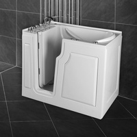 Purehaven Seniorenbadewanne 122x71 cm mit Whirlpool-Funktion Wasserdüsen integrierter Tür