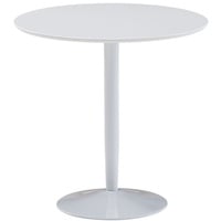 Möbelando Esstisch Rund 75x75x74 cm Kleiner Küchentisch Weiß Hochglanz