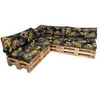 TexDeko Garden Palettenkissen 120x80x18cm wasserabweisend gesteppt Sitzauflage für Europaletten,