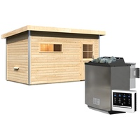Karibu Skrollan 3 inkl. 9 kW Bio-Kombiofen + int.