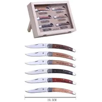 Laguiole Laguiole, set 6 pcs. foldable with wooden handle