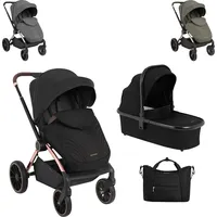 KIKKABOO Kinderwagen Kara 2 in 1 Babywanne, Sportsitz, Wickeltasche,