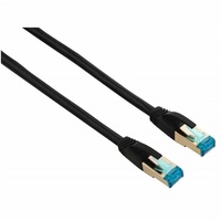 Hama CAT-6-Netzwerkkabel PIMF, vergoldet, doppelt geschirmt, Schwarz, 15,00 m